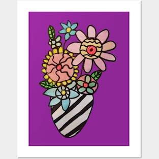 Modern Flower Bouquet Posters and Art